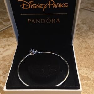Pandora Alice In Wonderland Cat Silver Bangle